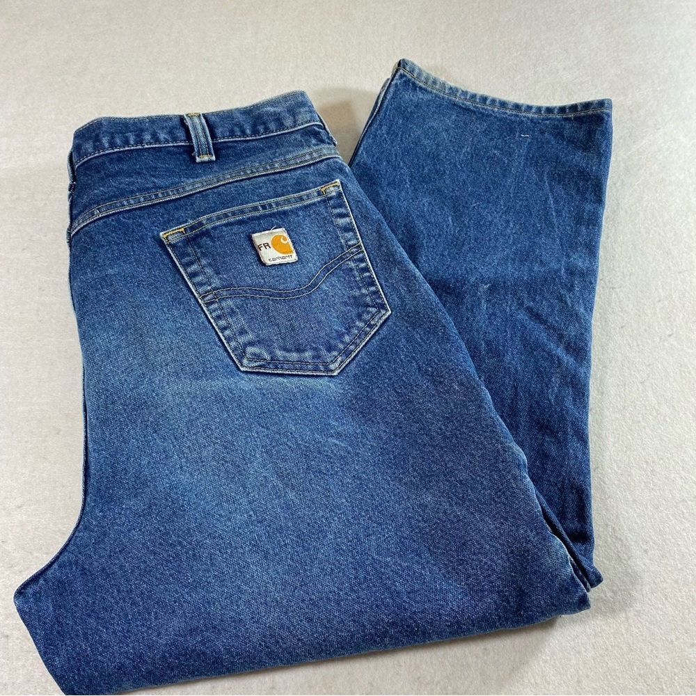Carhartt Jeans Men 40-28 FR Denim Jeans Straight Leg Fire Retardant Work Jeans